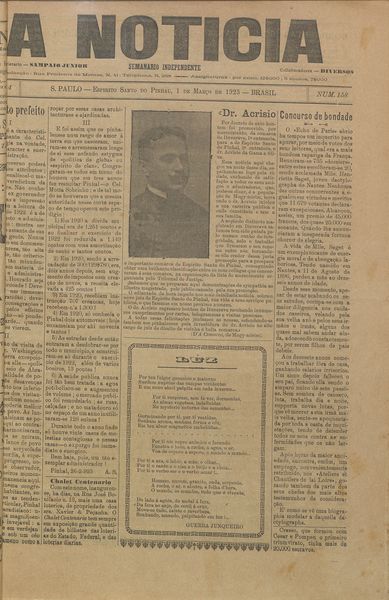 Capa de um dos jornais.