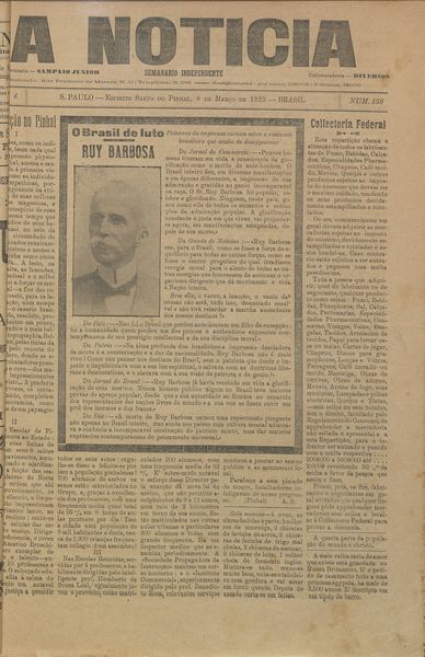 Capa de um dos jornais.