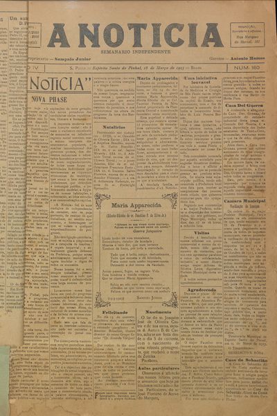 Capa de um dos jornais.