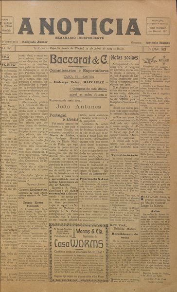 Capa de um dos jornais.