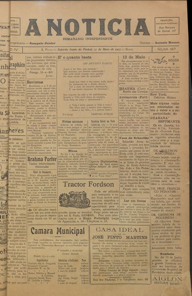Capa de um dos jornais.
