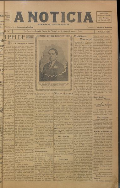 Capa de um dos jornais.