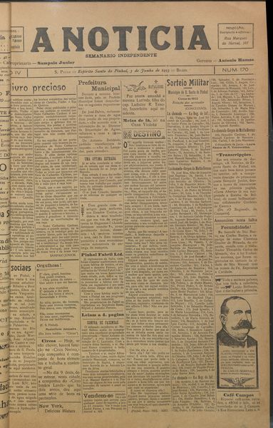 Capa de um dos jornais.