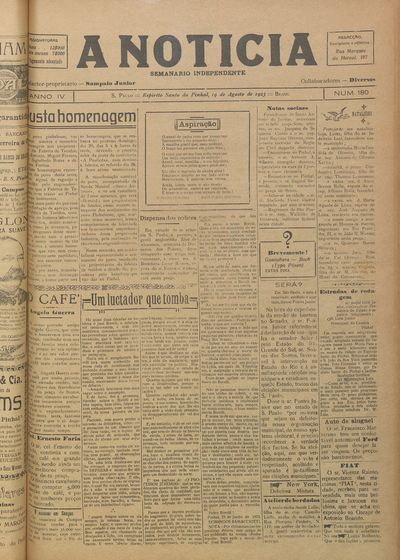 Capa de um dos jornais.