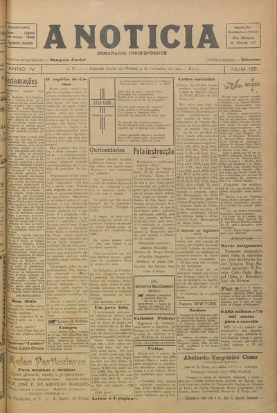 Capa de um dos jornais.