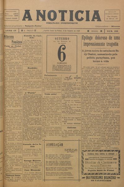 Capa de um dos jornais.