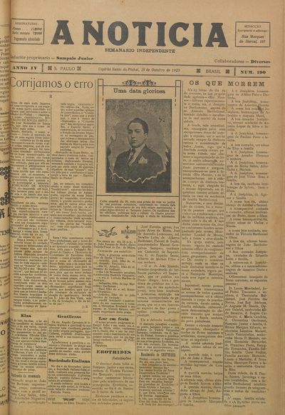 Capa de um dos jornais.