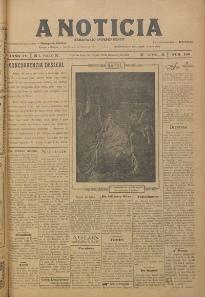Capa de um dos jornais.