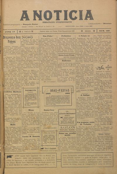 Capa de um dos jornais.