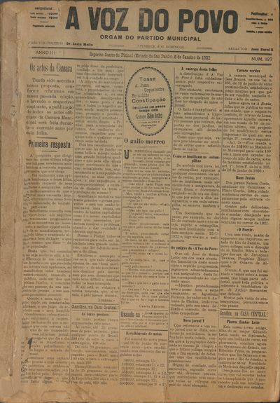 Capa de um dos jornais.