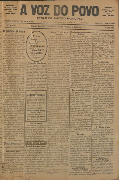 Capa de um dos jornais.