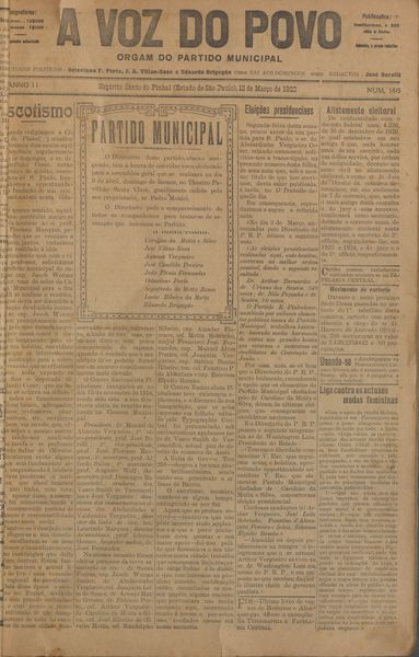 Capa de um dos jornais.