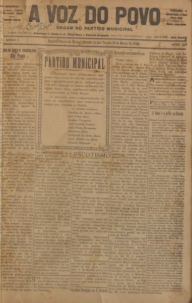 Capa de um dos jornais.