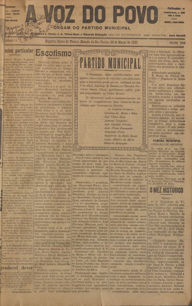 Capa de um dos jornais.
