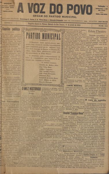 Capa de um dos jornais.