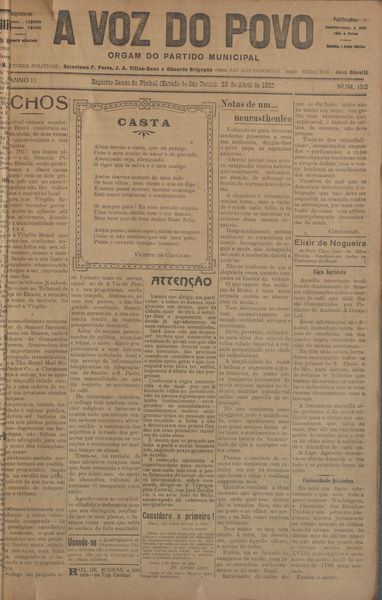Capa de um dos jornais.
