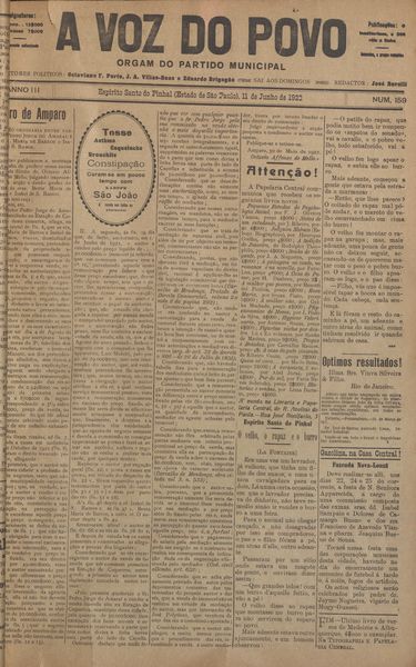 Capa de um dos jornais.