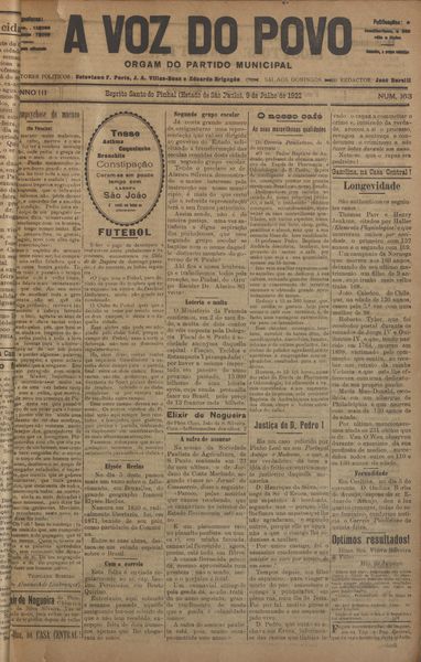 Capa de um dos jornais.