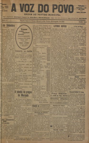 Capa de um dos jornais.