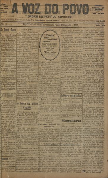 Capa de um dos jornais.