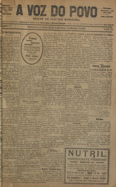 Capa de um dos jornais.
