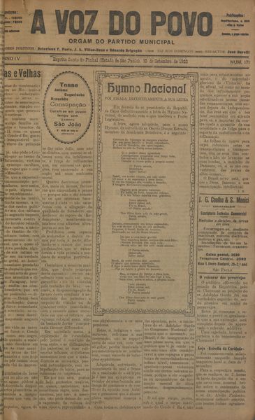 Capa de um dos jornais.