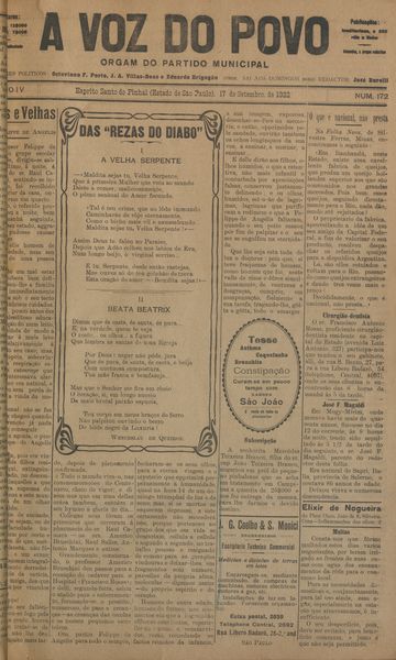 Capa de um dos jornais.