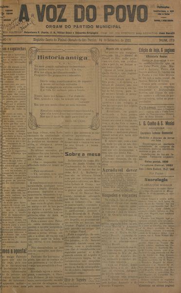Capa de um dos jornais.
