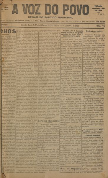 Capa de um dos jornais.