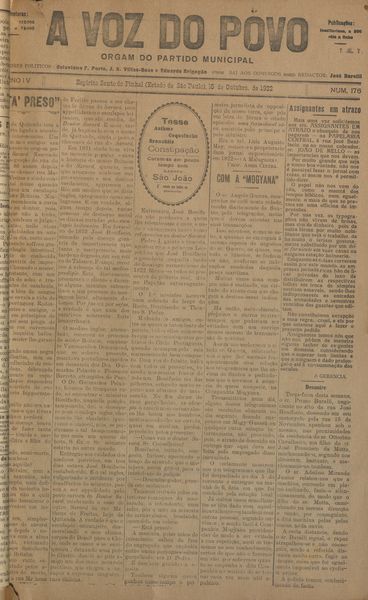 Capa de um dos jornais.