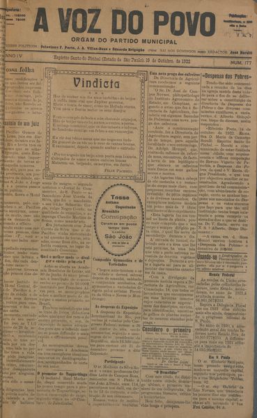Capa de um dos jornais.