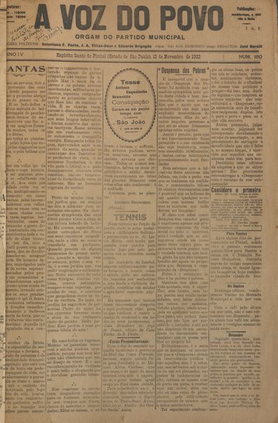 Capa de um dos jornais.