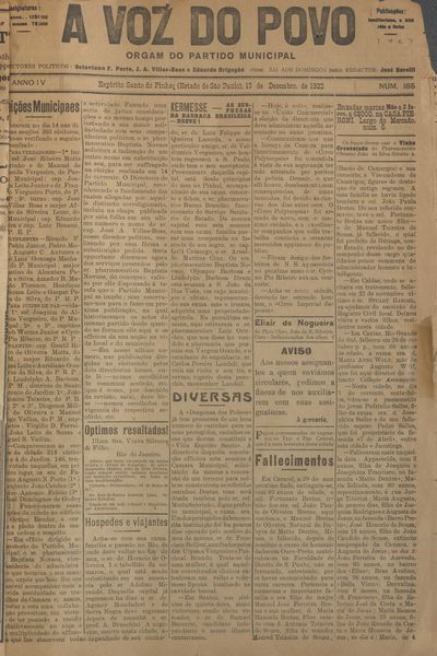 Capa de um dos jornais.
