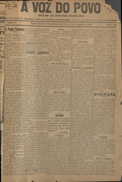 Capa de um dos jornais.