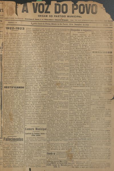 Capa de um dos jornais.