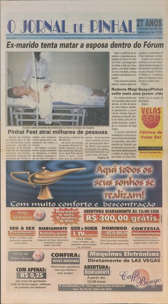 Capa de um dos jornais.