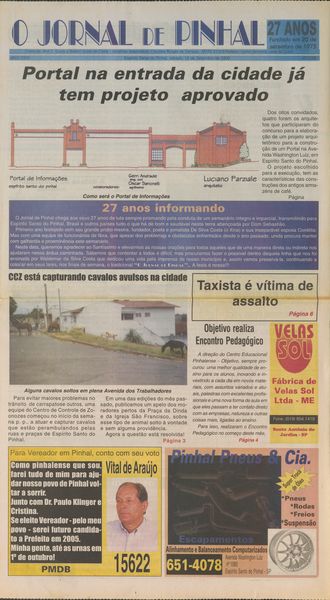 Capa de um dos jornais.
