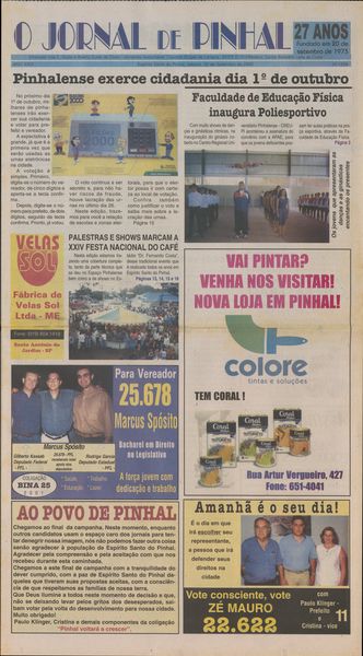 Capa de um dos jornais.