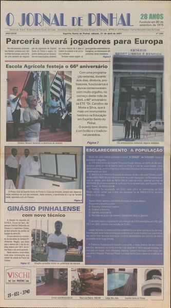 Capa de um dos jornais.