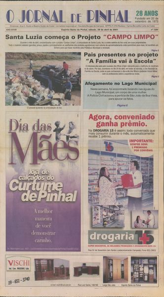 Capa de um dos jornais.
