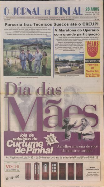 Capa de um dos jornais.