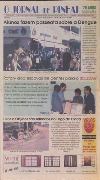 Capa de um dos jornais.