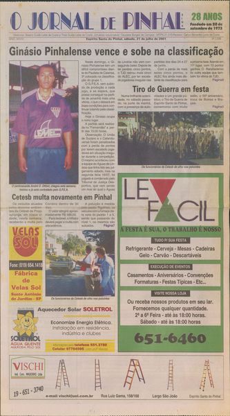 Capa de um dos jornais.