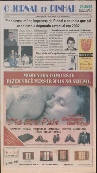 Capa de um dos jornais.