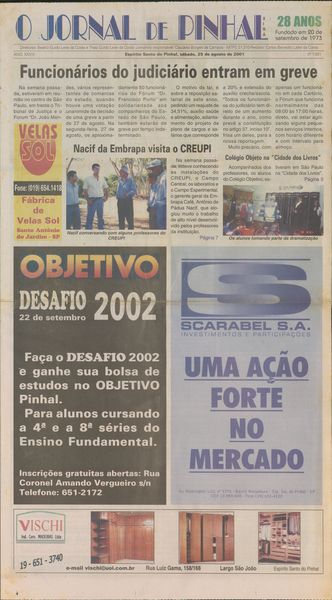 Capa de um dos jornais.