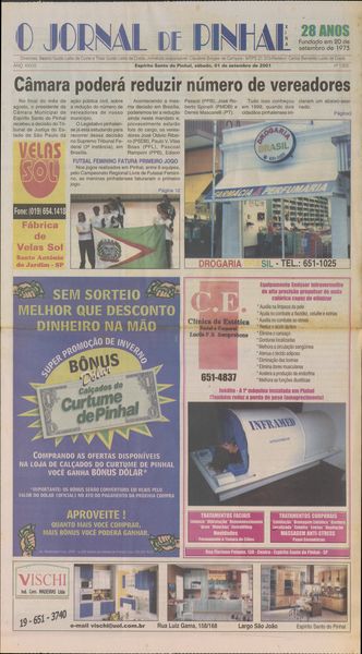 Capa de um dos jornais.