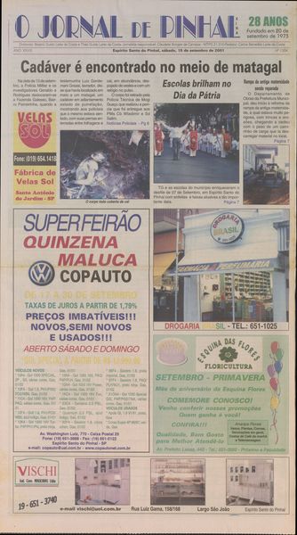 Capa de um dos jornais.