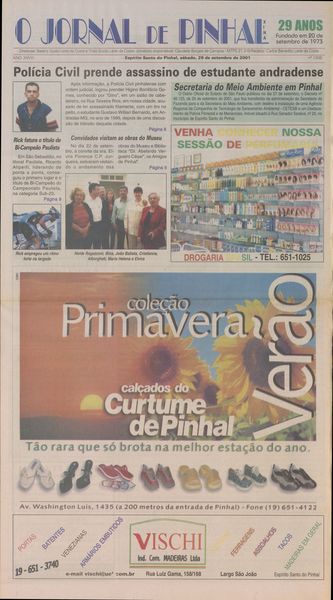 Capa de um dos jornais.