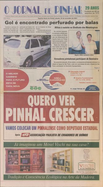 Capa de um dos jornais.