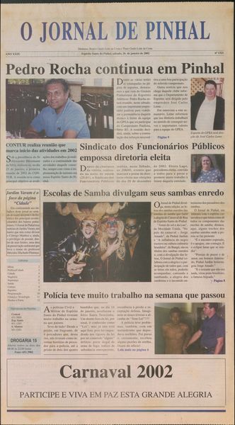 Capa de um dos jornais.